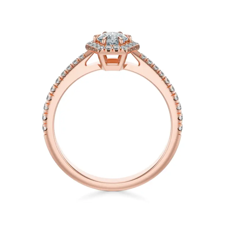 Pierścionek z różowego złota z diamentami AJPZ_076